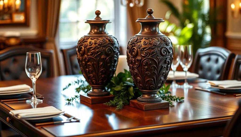 decorative urns as centerpieces